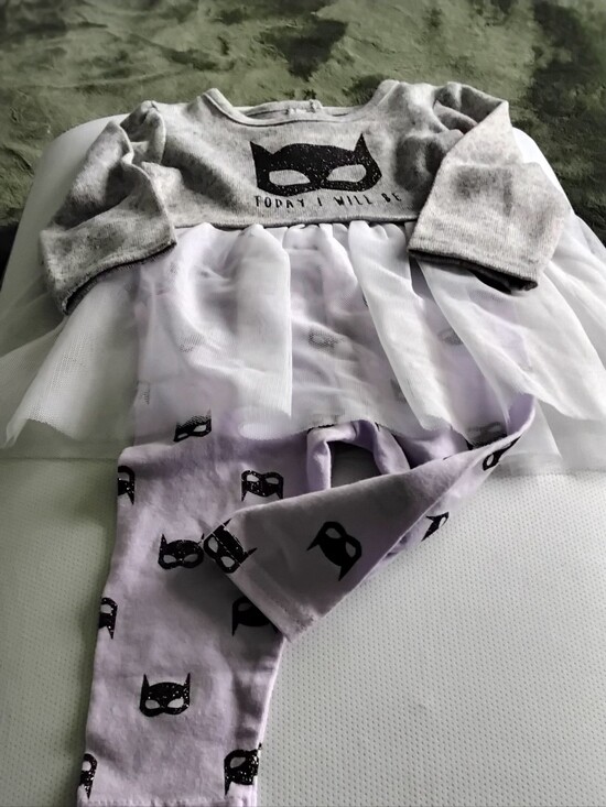 Batman Other - Batman Gray, and‎ Purple.Black Logo Baby 2 Piece Set